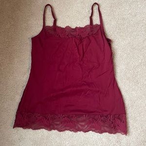 Burgundy tank top
